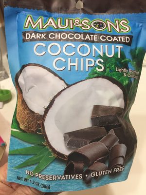 Dark chocolate coated coconut chips - 7451099004319