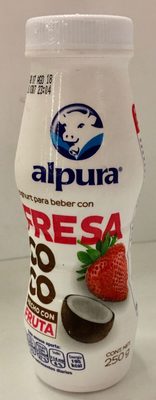 Alpura Yoghurt para beber con fresa y coco - 7501055901968