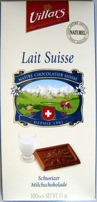 Chocolat au lait Suisse Villars - 7610036002751