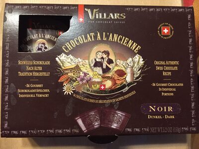 Villars Chocolat A L Ancienne Noir Coffret 150G - 7610036020045