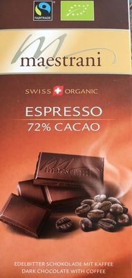 Espresso 72% Dark chocolate with coffee - 7610041087507