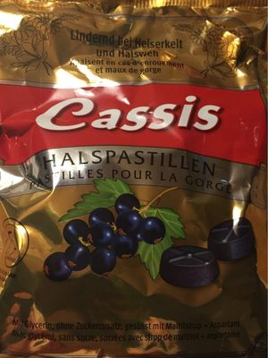 Cassis Halspastillen sugarfree - 7610167620213