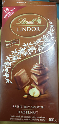 Chocolat Lindor Hazelnut Lindt (100G) - 7610400068369