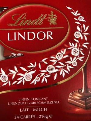 Lindt Lindor Carrés Milch 216g - 7610400073516