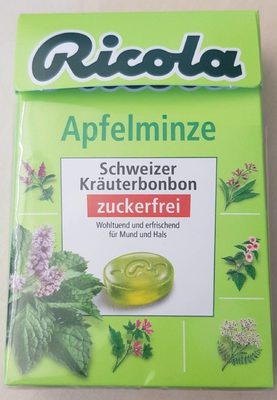 Ricola Apfelminze Ohne Zucker, Apfel Minze - 7610700607756