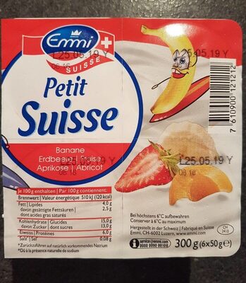 Petit Suisse Erdbeer/Banane/Aprikose 6 x 50g - 7610900121212