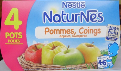 NaturNes Pommes, Coings (4 Pots) - 7613031552139