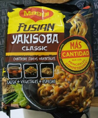 Fusian Yakisoba fideos orientales sabor classic sobre 120 g - 7613031923281