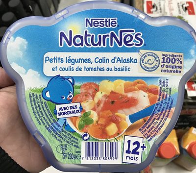 NaturNes Petits légumes, Colin d'Alaska et coulis de tomates au basilic - 7613033808999