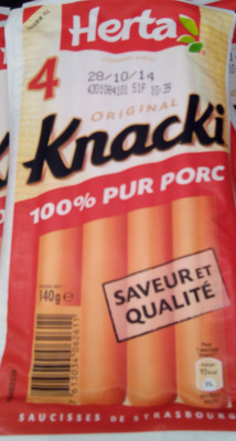 4 Original Knacki, 100 % Pur Porc - 7613034062611