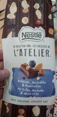 Les Recettes de l'Atelier Chocolat Noir, Myrtilles, Amandes et Noisettes - 7613034990303