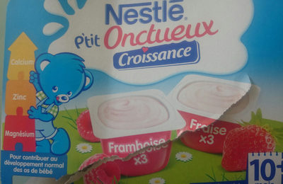 Laitage Fraise / Framboise P'tit Onctueux Croissance Nestlé 6 x 60G + - 7613035485112