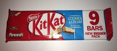 Kitkat Cookies & Cream Chocolate 2 Finger Biscuit Bar - 7613036099349