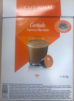 Café Royal Cortado, Milk Coffee, Coffee Capsules Nescafé Dolce Gusto Compatible, Light Brown, 16 Capsules - 7617014167396