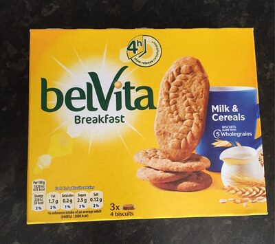 Belvita biscuits-breakfast cereals and milk - 7622210072733