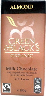 Green & black's organic chocolate almond - 7622210256225