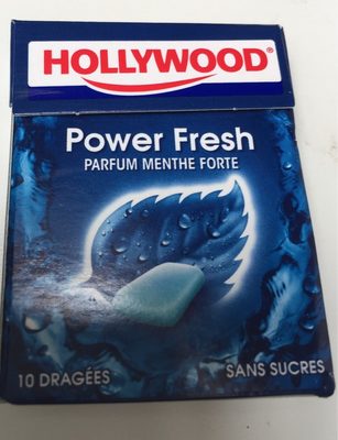 Chewing gum menthe forte s/sucres Hollywood Power Fresh - 7622210722621