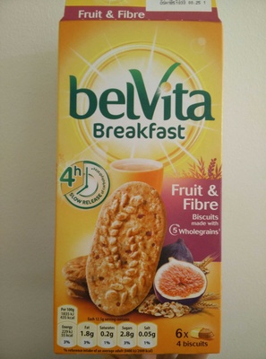 Belvita biscuits-breakfast fruit and fiber with fig - 7622300421601