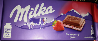 Milka Chocolate With Strawberry and Yogurt Filling 3.5oz (20 Bar - 7622300498429