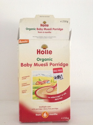 Organic baby muesli porridge - 7640104952572