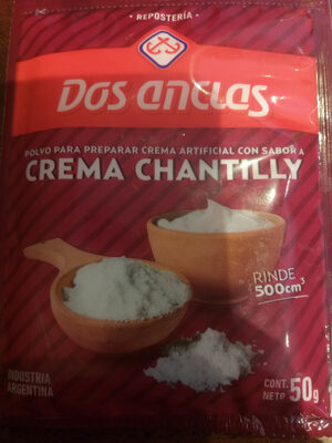Polvo para preparar Crema Artificial con sabor a Chantilly - 7792900917009