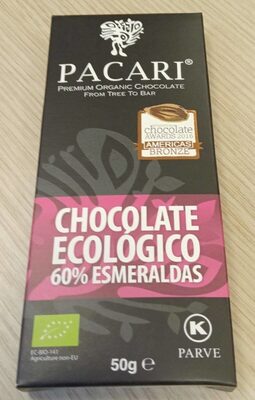 Chocolate ecológico 60% esmeraldas - 7862109270028