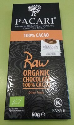 Choc. cru Pacari 100% Cacao - 7862109270080