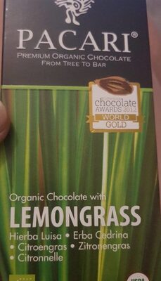 Organic chocolate with lemongrass - 7862109270240