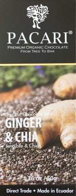 Organic chocolate with ginger & chia - 7862109271971