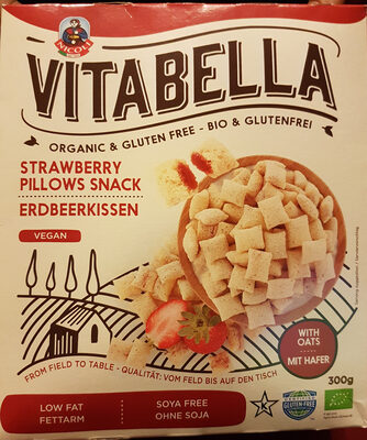 Strawberry pillow snack vegan - 8000113009695