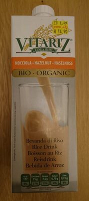 VITARIZ Organic Rice Drink With Hazelnut - 8000215204394