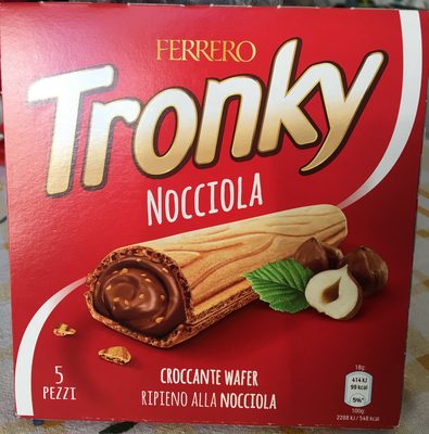 Tronky Nocciola - Croccante wafer ripieno alla nocciola - 8000500205051