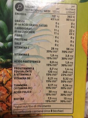 succo ananas agrumi carota coop - 8001120847560