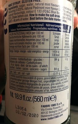 Mint Syrup - 8001780150239