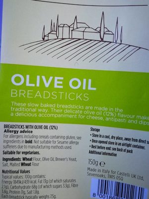 Olive oil Breadsticks - 8001868011261