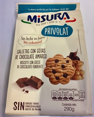 Galletas con gotas de chocolate amargo - 8002590043391