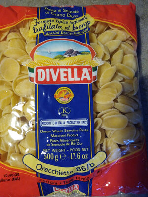 ORECCHIETTE PASTA - DIVELLA ORECCHIETTE BARESI GR. 500 - 8005121002102