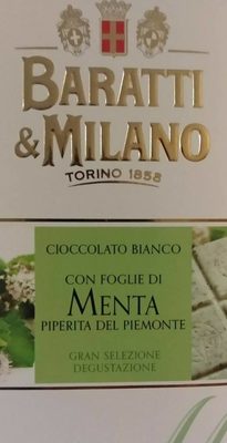 Ciocolato bianco con foglie di menta - 8007692042112