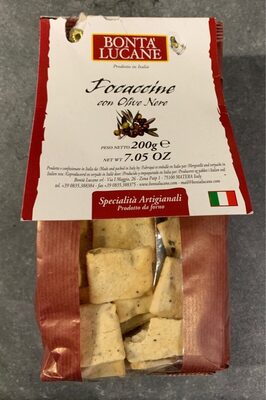Focaccine with black olives rustic crackers - 8014941000021