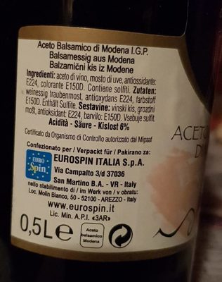 Aceto Balsamico Essig - 8017596014986