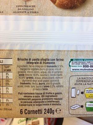 Mulino Bianco Cornetti Integrali - 8076809544801