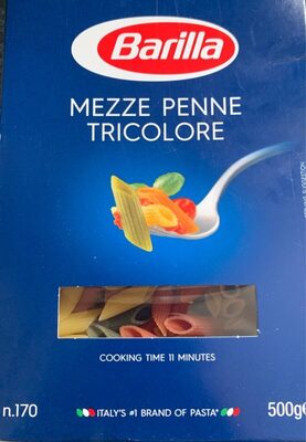 Mezze Penne Tricolore Pasta - 8076809547802