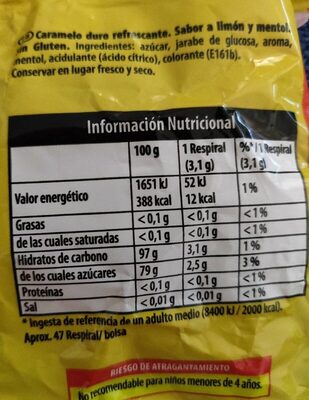 Caramelos limón mentol - 8410034546153