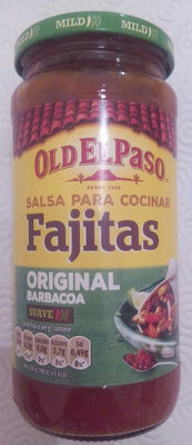 Salsa para cocinar fajitas original barbacoa suave frasco 395 g - 8410076430106