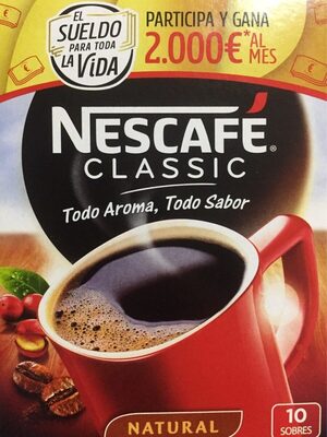 Nescafé classic soluble sobres