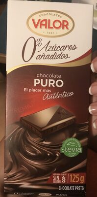 Xocolata Pur Valor Sense Sucre - 8410109005158