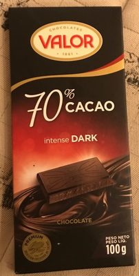 Valor, dark chocolate, 70% cocoa, chocolat noir - 8410109050509