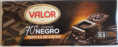 Chocolate Negro 70% con Pepitas de Cacao - 8410109106824