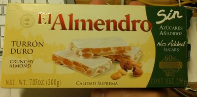 Turron Duro Sin Azucares anadidos - 8410223902067