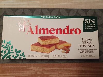 Turron Sin Azucar Yema El Almendro - 8410223902135